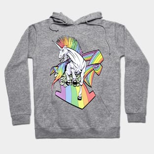 Rainbow Unicorn Rage Hoodie